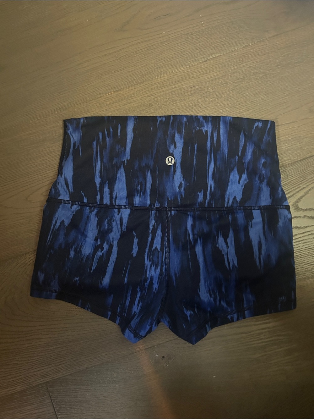 lululemon athletica Navy and Black Patterned Athletic Shorts